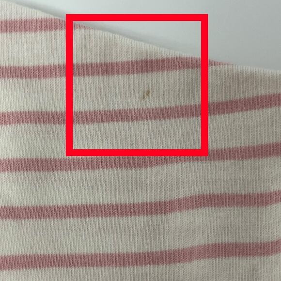 Holley and Sage NWOT Pink Stripe 3/4 Tee. Size 4. - Picture 3 of 4